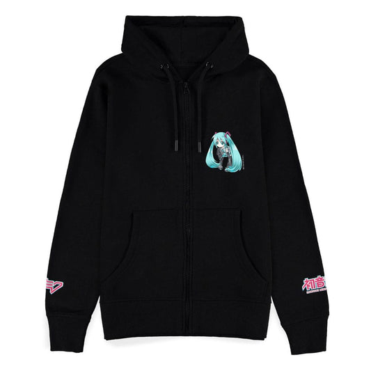 Hatsune Miku Zipper Hoodie Black Sweaters