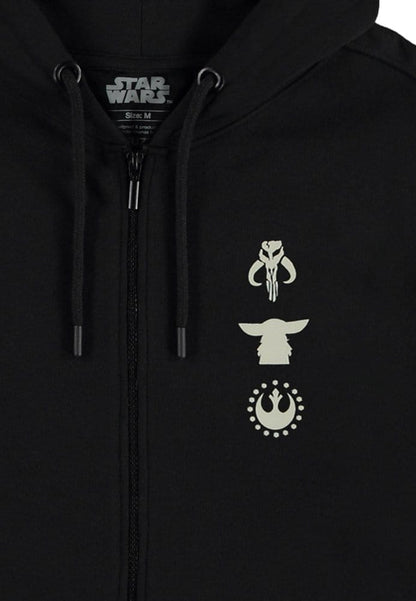 Star Wars: The Mandalorian & Grogu Zipper Hoodie Mythosaur skull Size S