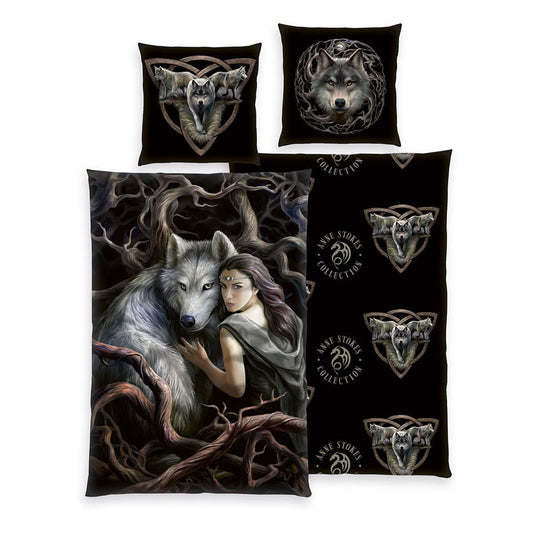 Anne Stokes bed linen Wolfs 135 x 200 cm Blankets & Duvets