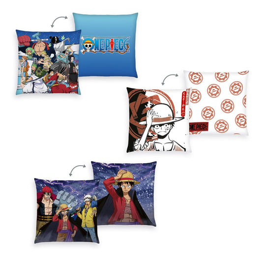 One Piece Pillows 3-Pack Monkey D. Luffy 40 x 40 cm Cushions