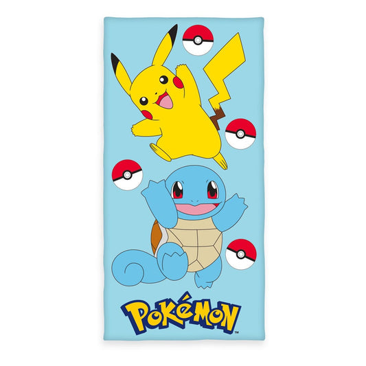 Pokemon Velour Pikachu & Squirtle 75 x 150 cm Towels