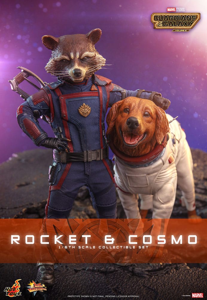 Guardians of the Galaxy Vol. 3 Movie Masterpiece Action Figuren 1/6 Rocket & Cosmo 16 cm Hot Toys