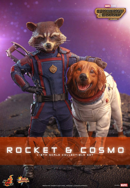 Guardians of the Galaxy Vol. 3 Movie Masterpiece Action Figuren 1/6 Rocket & Cosmo 16 cm Hot Toys
