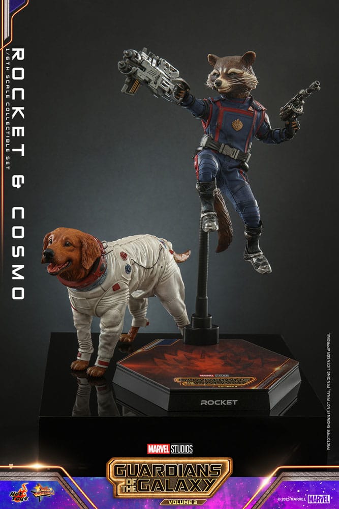 Guardians of the Galaxy Vol. 3 Movie Masterpiece Action Figuren 1/6 Rocket & Cosmo 16 cm Hot Toys