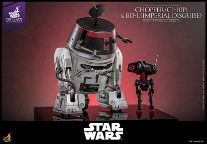 Star Wars Action Figure Set 1/6 Chopper (C1-10P&trade;) & BD-1&trade; (Imperial Disguise) 18 cm & 8 cm Hot Toys
