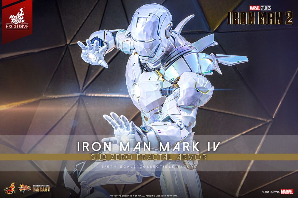 Iron Man 2 Movie Masterpiece Diecast Action Figure 1/6 Iron Man Mark IV (Sub-Zero Fractal Armor) Hot Toys Exclusive 33 cm Hot Toys