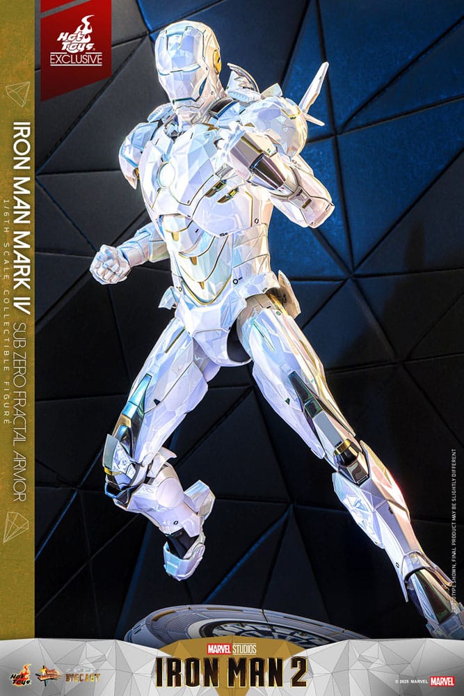 Iron Man 2 Movie Masterpiece Diecast Action Figure 1/6 Iron Man Mark IV (Sub-Zero Fractal Armor) Hot Toys Exclusive 33 cm Hot Toys