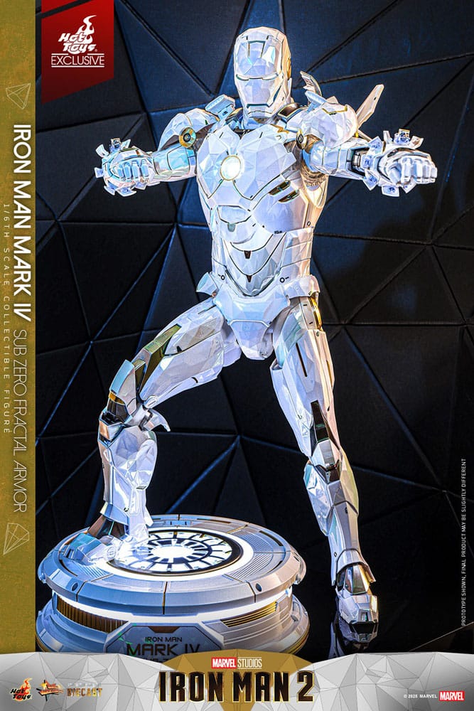 Iron Man 2 Movie Masterpiece Diecast Action Figure 1/6 Iron Man Mark IV (Sub-Zero Fractal Armor) Hot Toys Exclusive 33 cm Hot Toys