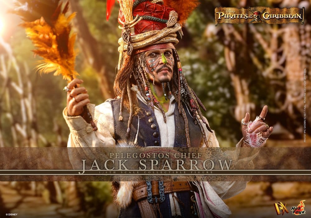 Pirates of the Caribbean: Dead Man's Chest Action DX Figure 1/6 Pelegostos Chief Jack Sparrow 30 cm Hot Toys
