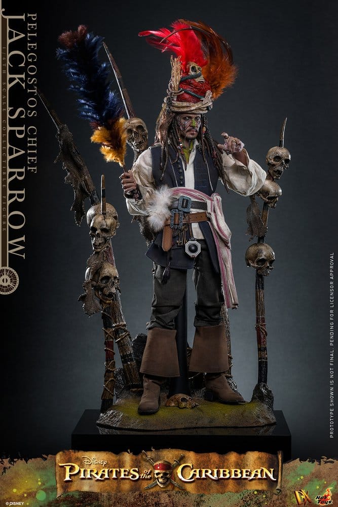 Pirates of the Caribbean: Dead Man's Chest Action DX Figure 1/6 Pelegostos Chief Jack Sparrow 30 cm Hot Toys