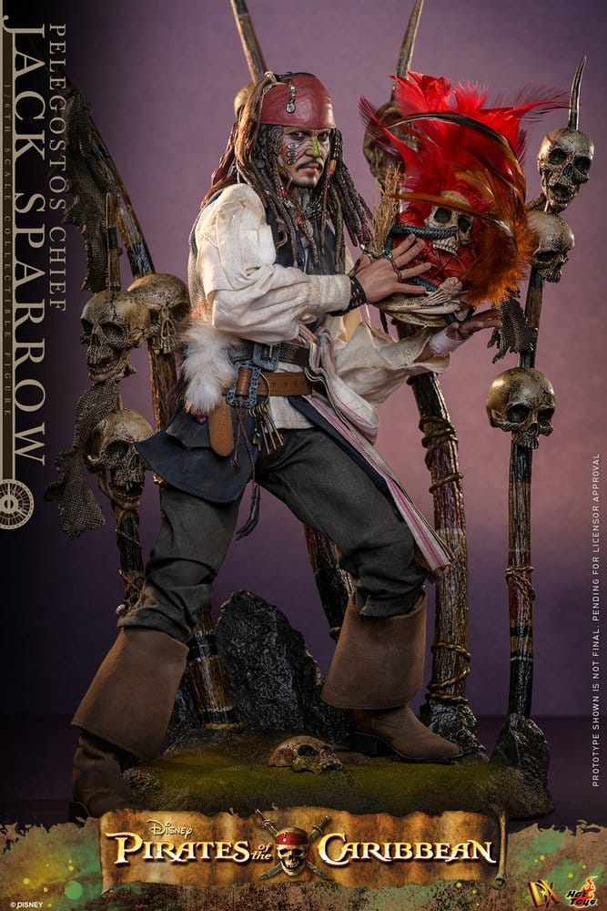 Pirates of the Caribbean: Dead Man's Chest Action DX Figure 1/6 Pelegostos Chief Jack Sparrow 30 cm Hot Toys