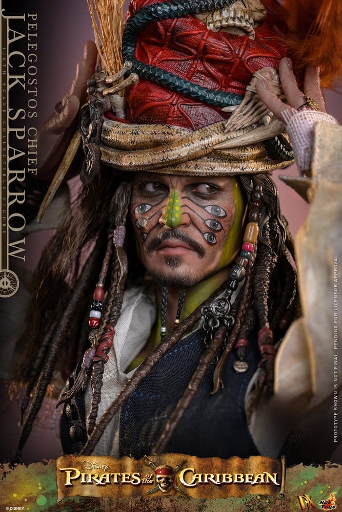 Pirates of the Caribbean: Dead Man's Chest Action DX Figure 1/6 Pelegostos Chief Jack Sparrow 30 cm Hot Toys