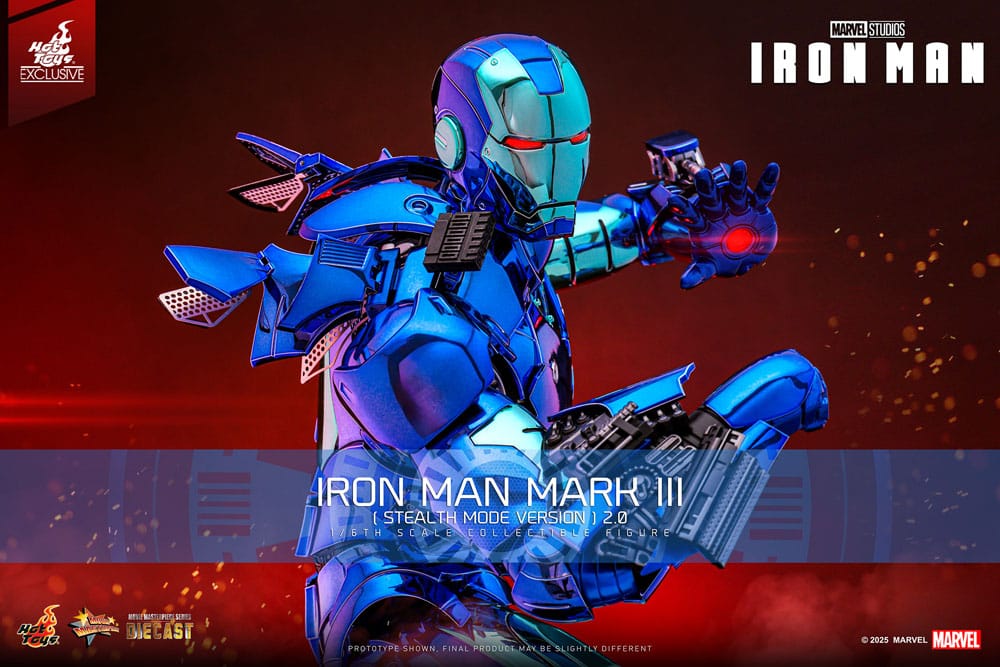 Iron Man Movie Masterpiece Diecast Action Figure 1/6 Iron Man Mark III (Stealth Mode Ver.) 2.0 Hot Toys Exclusive 33 cm Hot Toys