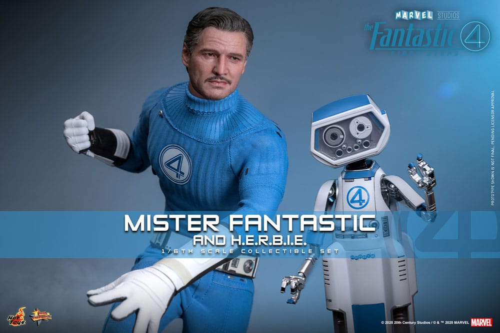 The Fantastic Four: First Steps Movie Masterpiece Action Figure 2-Pack 1/6 Mister Fantastic & H.E.R.B.I.E. 30 cm Hot Toys
