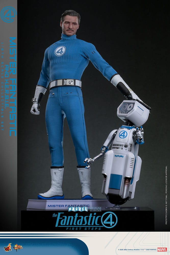 The Fantastic Four: First Steps Movie Masterpiece Action Figure 2-Pack 1/6 Mister Fantastic & H.E.R.B.I.E. 30 cm Hot Toys