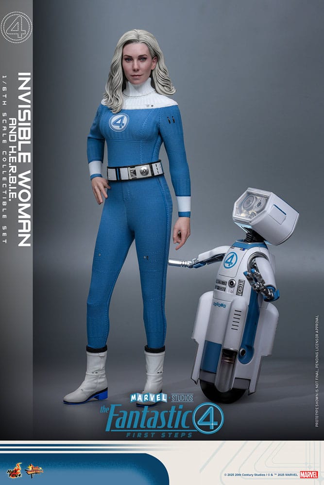 The Fantastic Four: First Steps Movie Masterpiece Action Figure 2-Pack 1/6 Invisible Woman & H.E.R.B.I.E. 28 cm Hot Toys