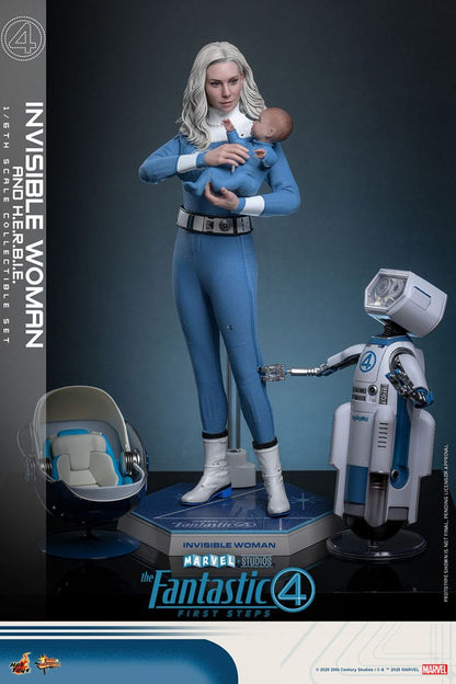 The Fantastic Four: First Steps Movie Masterpiece Action Figure 2-Pack 1/6 Invisible Woman & H.E.R.B.I.E. 28 cm Hot Toys