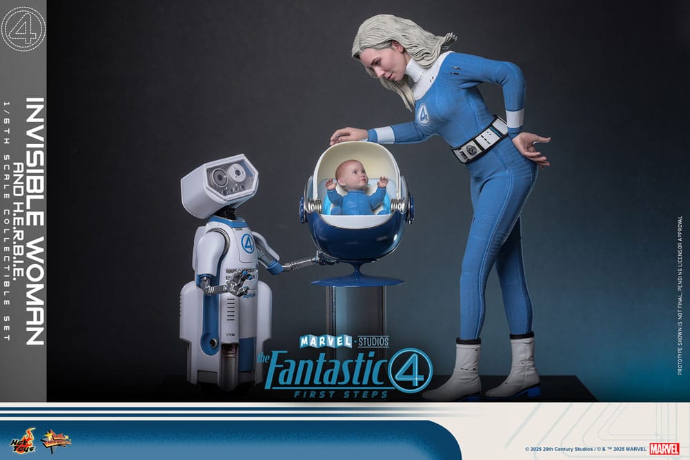 The Fantastic Four: First Steps Movie Masterpiece Action Figure 2-Pack 1/6 Invisible Woman & H.E.R.B.I.E. 28 cm Hot Toys