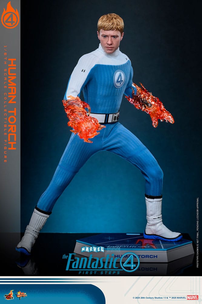 The Fantastic Four: First Steps Movie Masterpiece Action Figure 1/6 Human Torch 30 cm Hot Toys