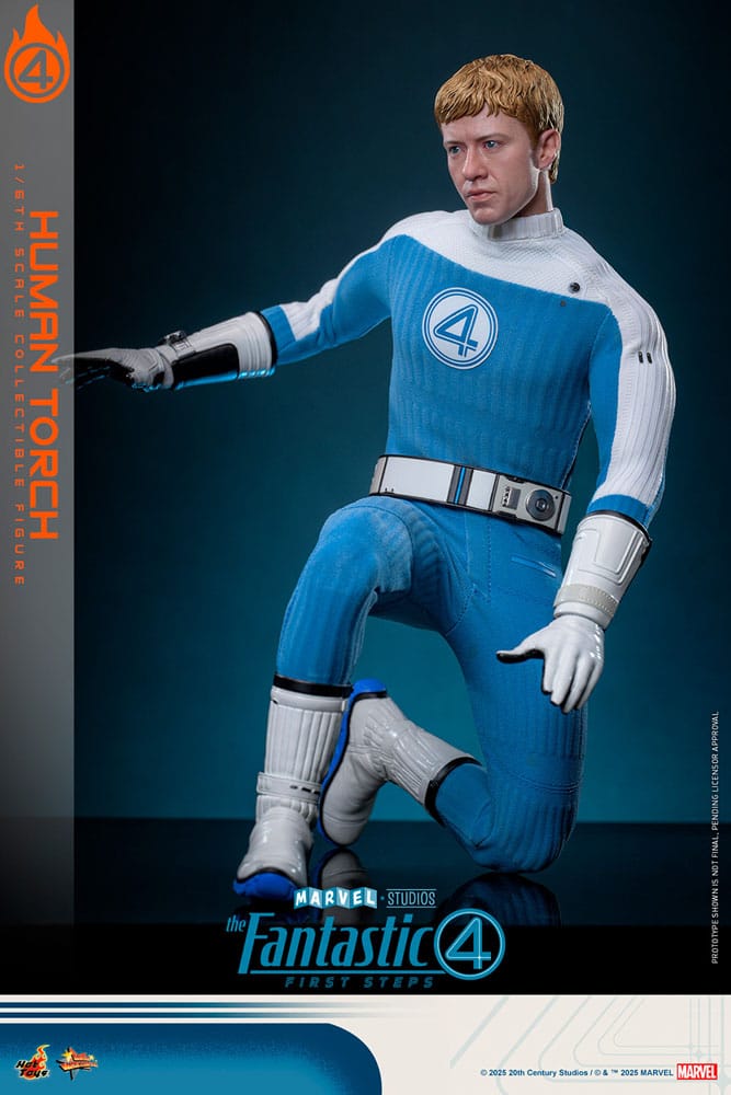 The Fantastic Four: First Steps Movie Masterpiece Action Figure 1/6 Human Torch 30 cm Hot Toys
