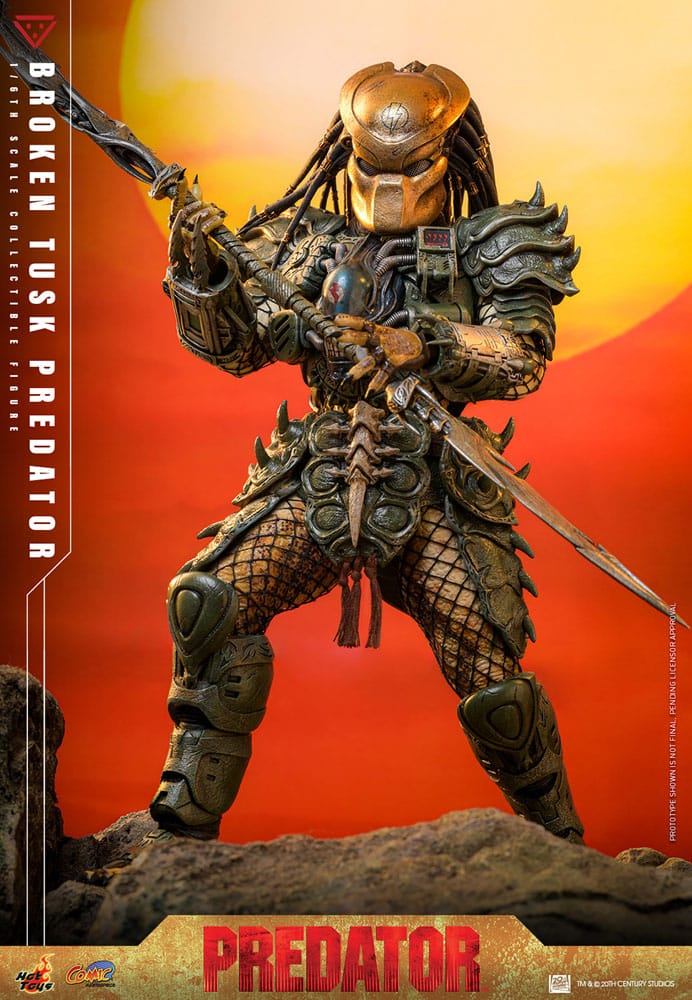 Alien vs. Predator Comic Masterpiece Action Figure 1/6 Broken Tusk Predator 35 cm Hot Toys