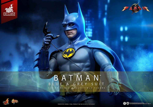 The Flash Movie Masterpiece Action Figure 1/6 Batman (Blue & Grey Suit) Limited Edition Hot Toys Exclusive 30 cm