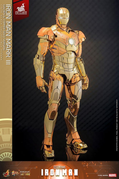 Iron Man Movie Masterpiece Diecast Action Figure 1/6 Iron Man Mark III (Golden & Copper Gold Version) Hot Toys Exclusive 33 cm