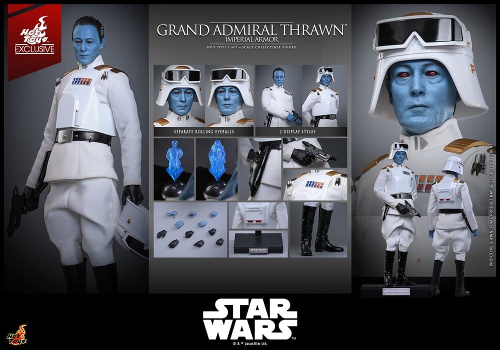 Star Wars: Rebels Television Masterpiece Action Figure 1/6 Grand Admiral Thrawn (Imperial Armor) Hot Toys Exclusive 32 cm