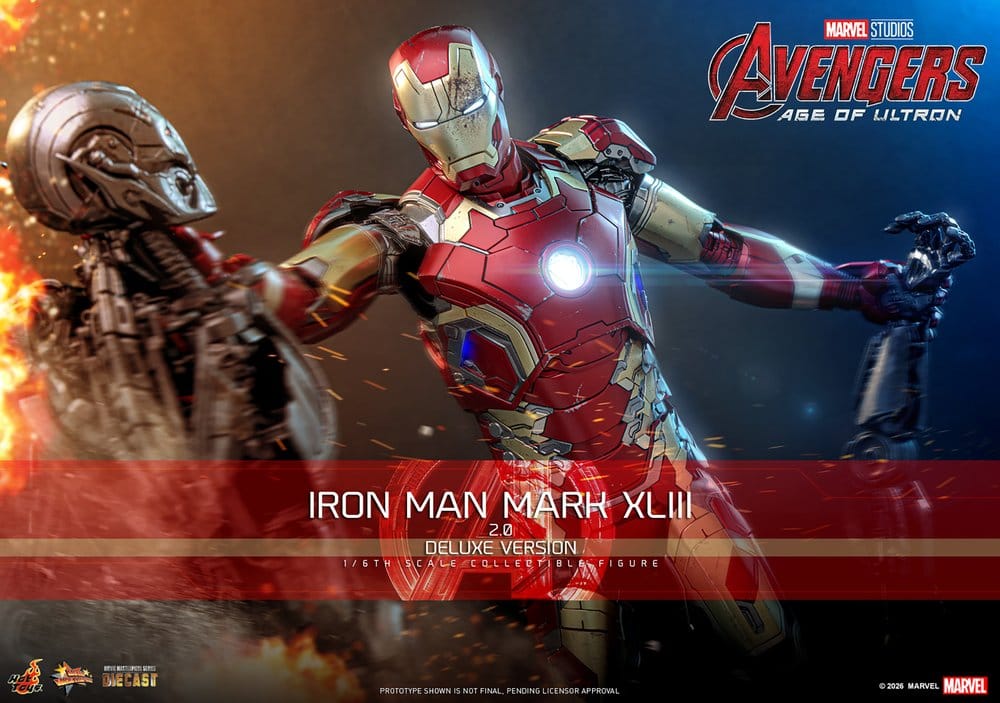 Avengers: Age of Ultron Movie Masterpiece Diecast Action Figure 1/6 Iron Man Mark XLIII (2.0) (Deluxe Version) 32 cm Hot Toys