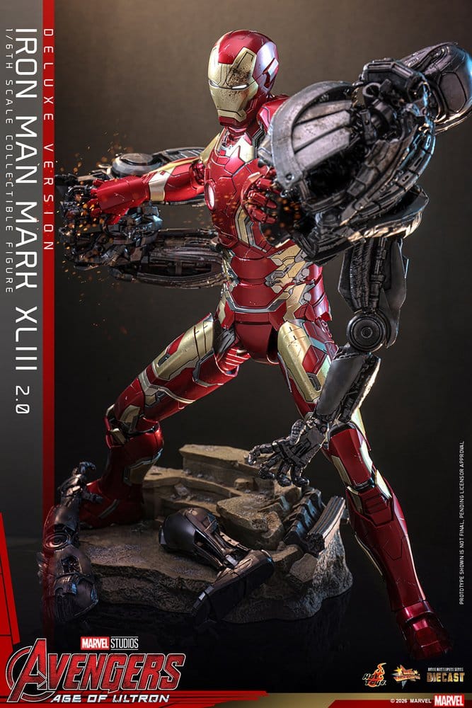 Avengers: Age of Ultron Movie Masterpiece Diecast Action Figure 1/6 Iron Man Mark XLIII (2.0) (Deluxe Version) 32 cm Hot Toys