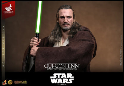 Star Wars: The Phantom Menace Movie Masterpiece Action Figure 1/6 Qui-Gon Jinn (Artisan Edition) Hot Toys Exclusive 32 cm