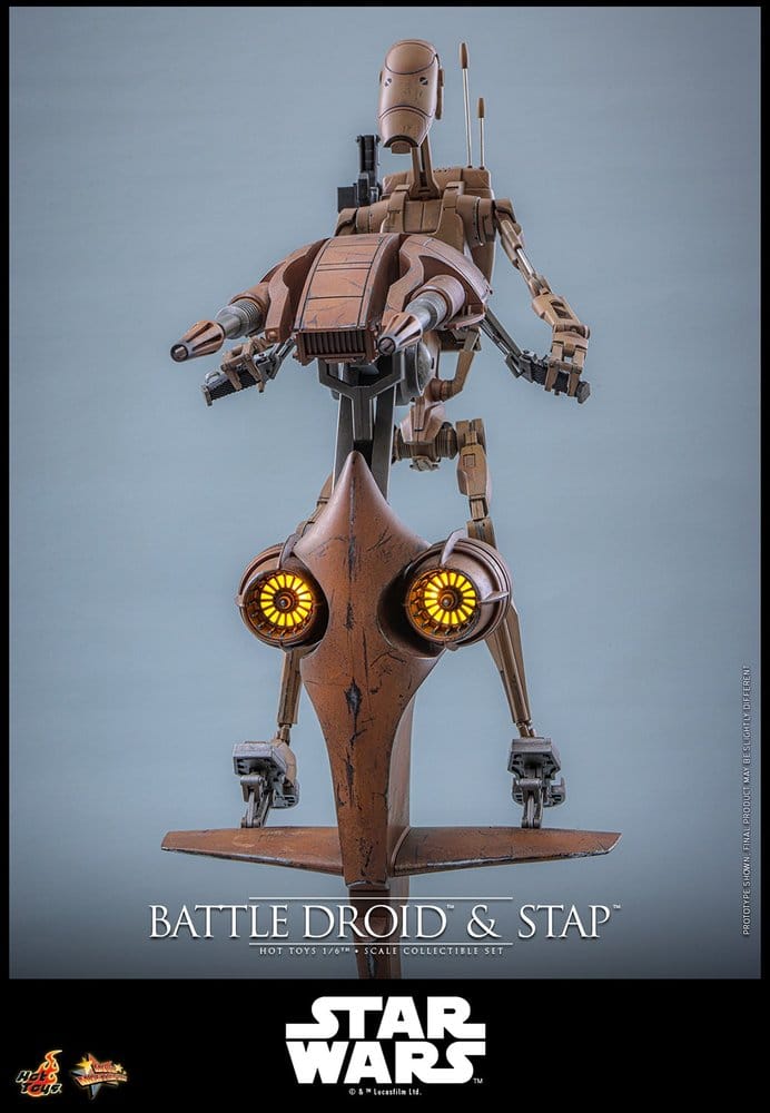 Star Wars: The Phantom Menace Movie Masterpiece Action Figure Set 1/6 Battle Droid & STAP 32 cm Hot Toys