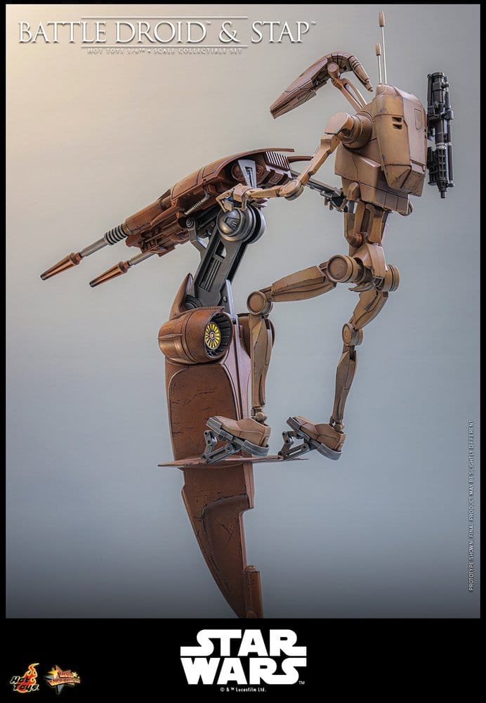Star Wars: The Phantom Menace Movie Masterpiece Action Figure Set 1/6 Battle Droid & STAP 32 cm Hot Toys