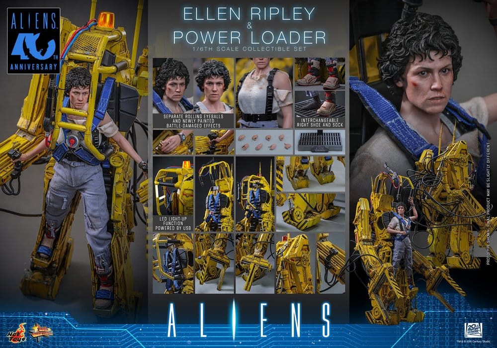 Aliens Movie Masterpiece Figure Set 1/6 Ellen Ripley and Power Loader 52 cm