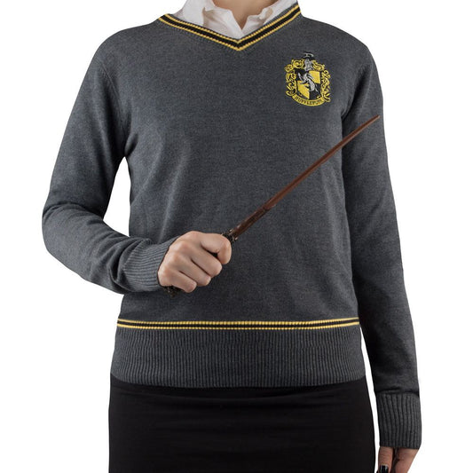 Harry Potter [Wizarding World] Hufflepuff Soft-Touch Knitted V-Neck Sweater - Size X-Large [New]