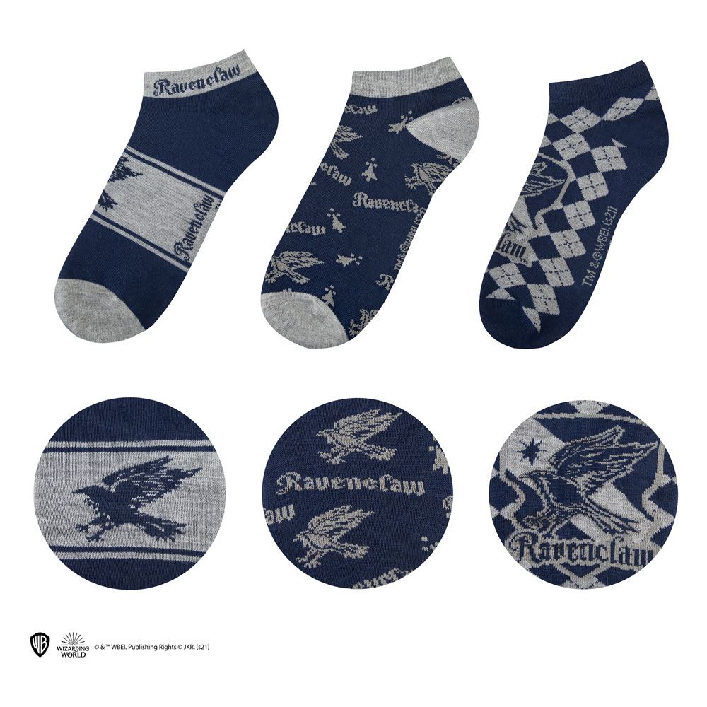 Harry Potter Ankle Socks 3-Pack Ravenclaw Footwear