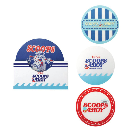 Stranger Things Scoops Ahoy Coaster 4-Pack - FanofThings.co.uk
