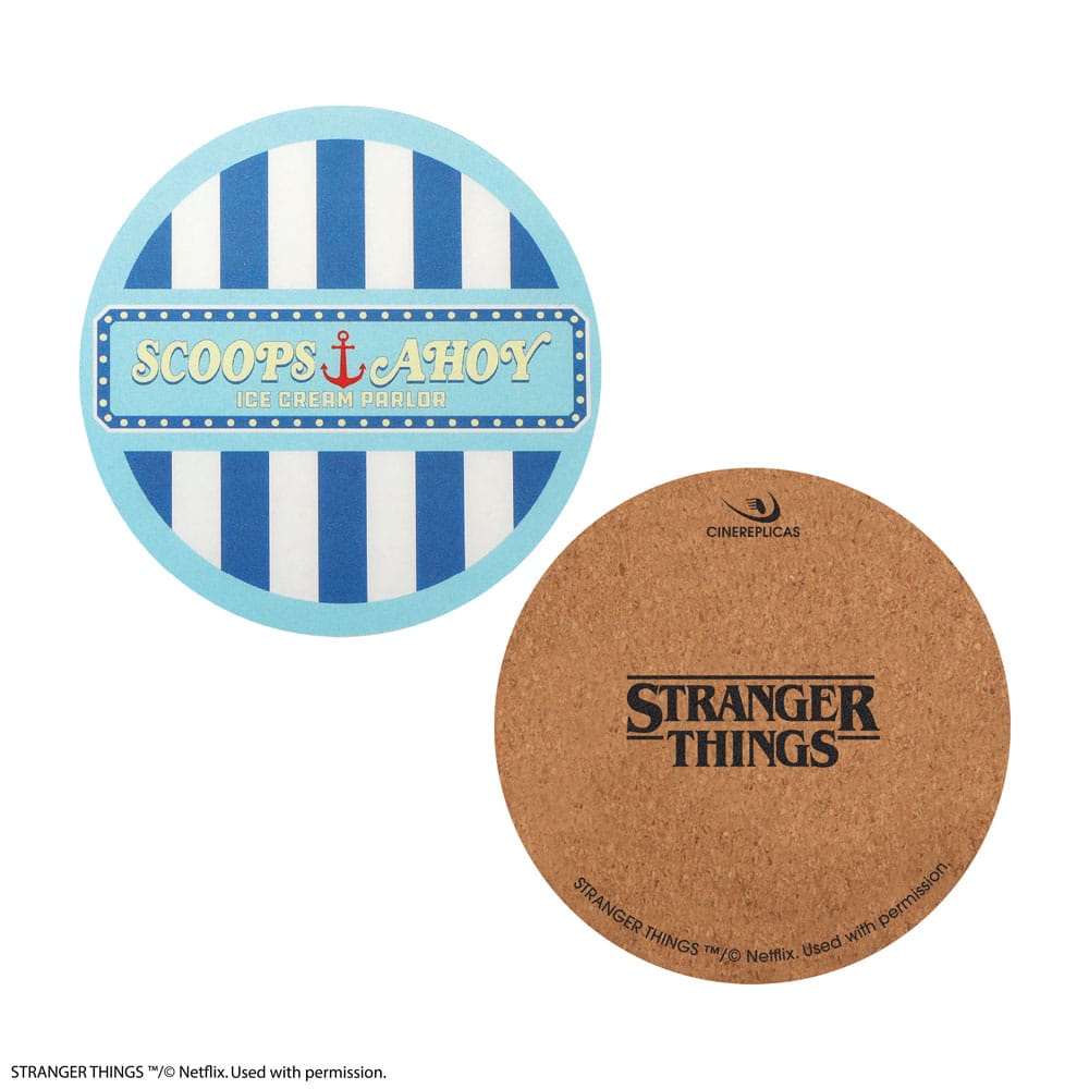 Stranger Things Scoops Ahoy Coaster 4-Pack - FanofThings.co.uk