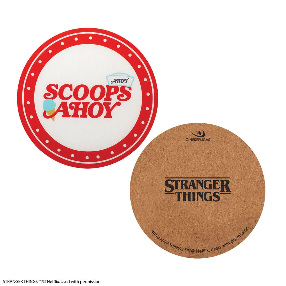 Stranger Things Scoops Ahoy Coaster 4-Pack - FanofThings.co.uk