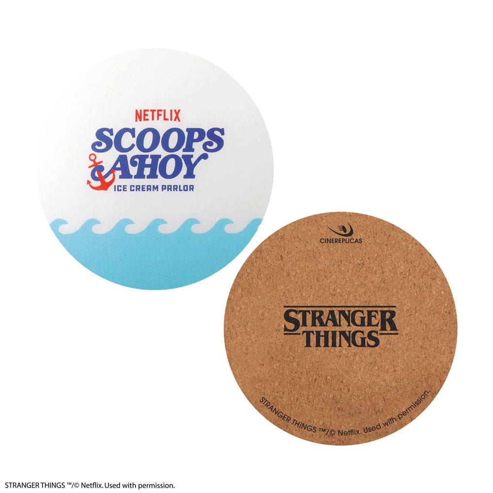 Stranger Things Scoops Ahoy Coaster 4-Pack - FanofThings.co.uk
