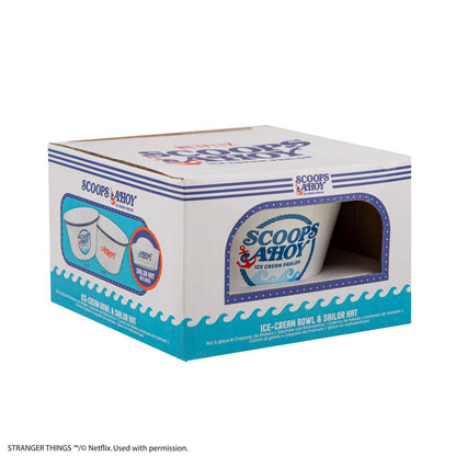 Stranger Things Ice Cream Bowl with Sailor Hat Scoops Ahoy - FanofThings.co.uk