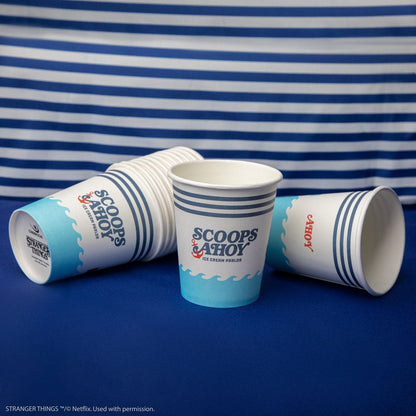 Stranger Things Set of 24 Paper Cups Scoops Ahoy - FanofThings.co.uk