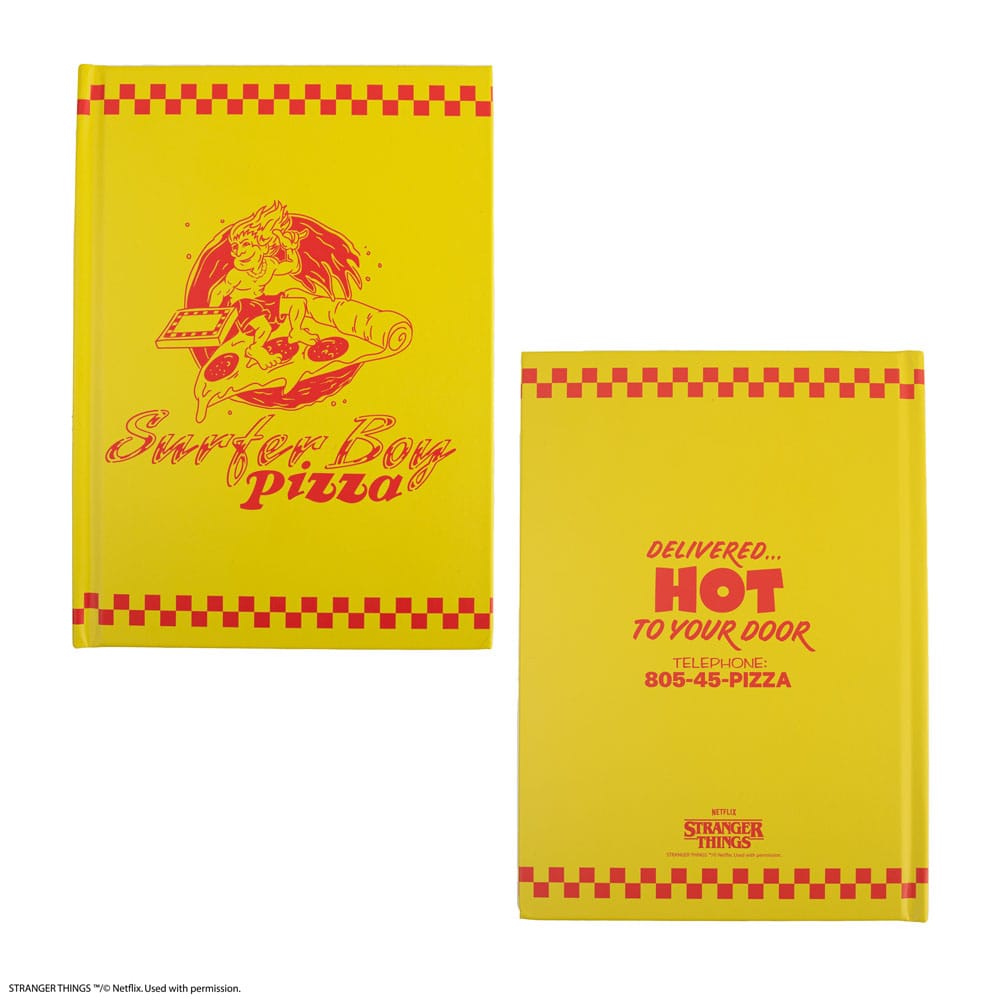Stranger Things Notebook Surfer Boy Pizza Hardcover - FanofThings.co.uk