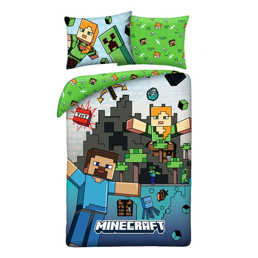 Minecraft Duvet Set Ver. 7 140 x 200 cm / 70 x 90 cm Blankets & Duvets