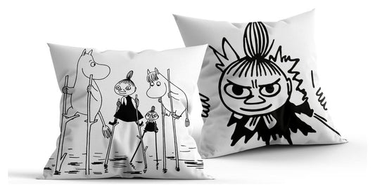 Moomin Pillow black & white 40 x 40 cm