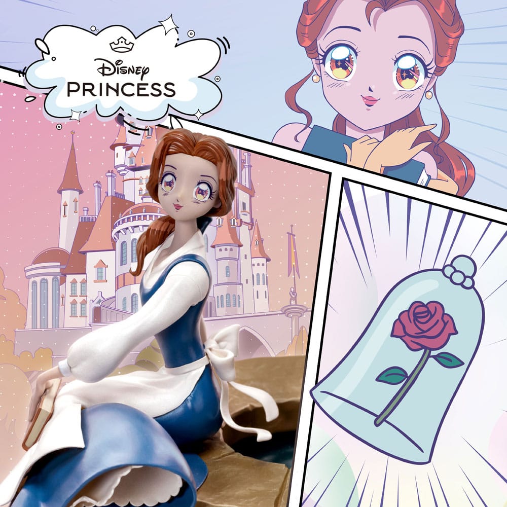 Disney Anime Princess Scale Statue Belle 15 cm Iron Studios