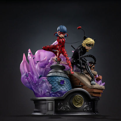 Miraculous Deluxe Art Scale Statue 1/10 Lady Bug and Cat Noir Signed Edition 23 cm