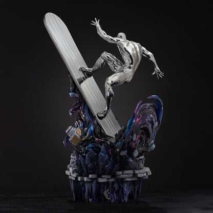 Marvel Comics Infinity Gauntlet Diorama Art Scale Statue 1/10 Silver Surfer Deluxe 36 cm Iron Studios