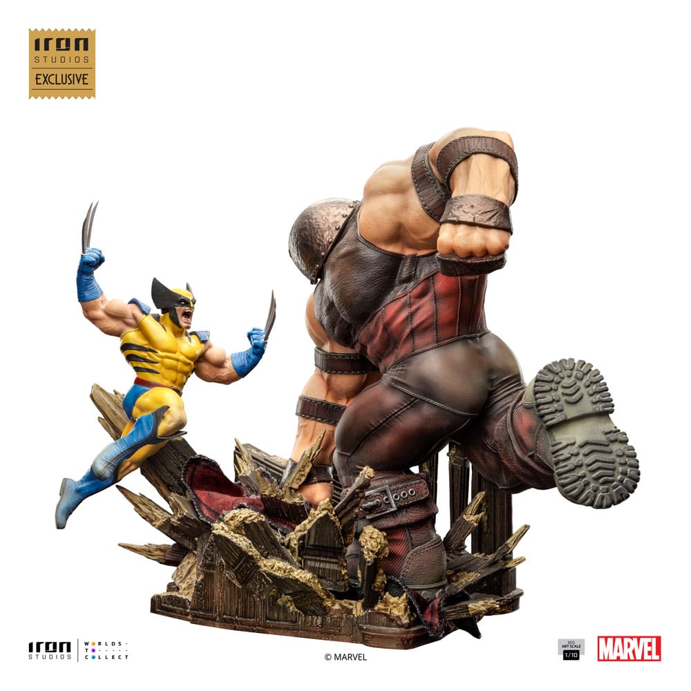 Marvel BDS Art Scale Statue 1/10 Wolverine vs Juggernaut heo EU Exclusive 30 cm Iron Studios