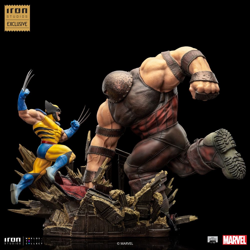 Marvel BDS Art Scale Statue 1/10 Wolverine vs Juggernaut heo EU Exclusive 30 cm Iron Studios